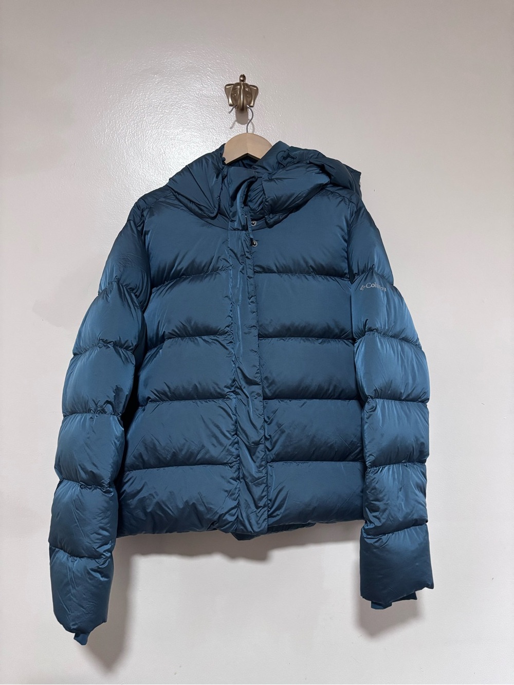 Columbia Women's Dark Teal Hooded Puffer Coat XXL NWOT Winter Gear Cozy Outdoor